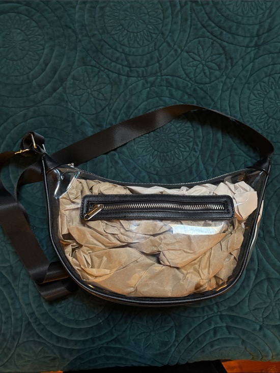 Target Handbags - Target Clear Crossbody Belt Bag with Black Trim